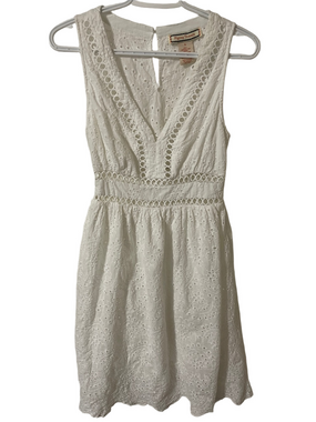 Flying Tomato White Eyelet Dress Size Small
